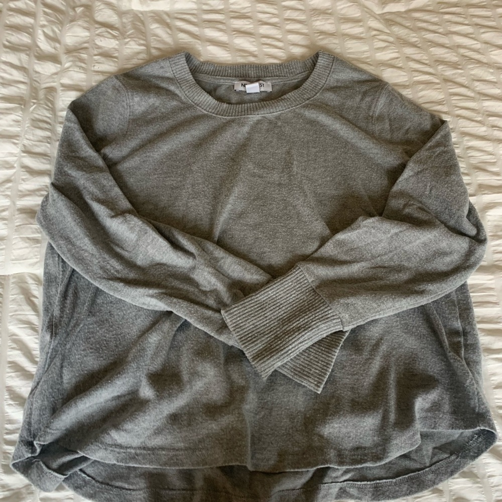 gray sweater